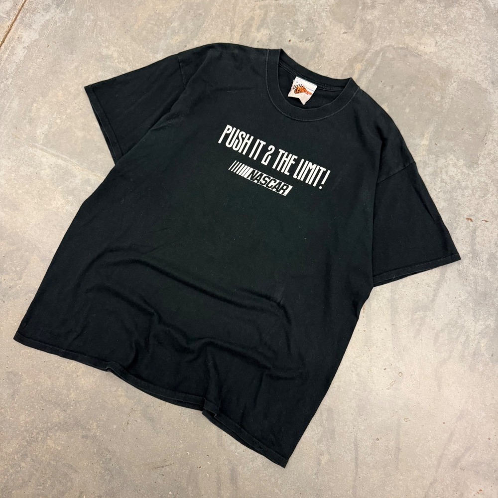 Y2K Mens NASCAR Winner's Circle Push It To The Limit Graphic T-Shirt XL